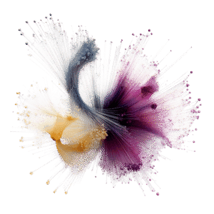 Silky abstract watercolor splash in pastel shades of pink, purple, yellow, and gray with delicate fine lines and dot accents, modern artistic design for creative backgrounds and digital artwork inspiration.